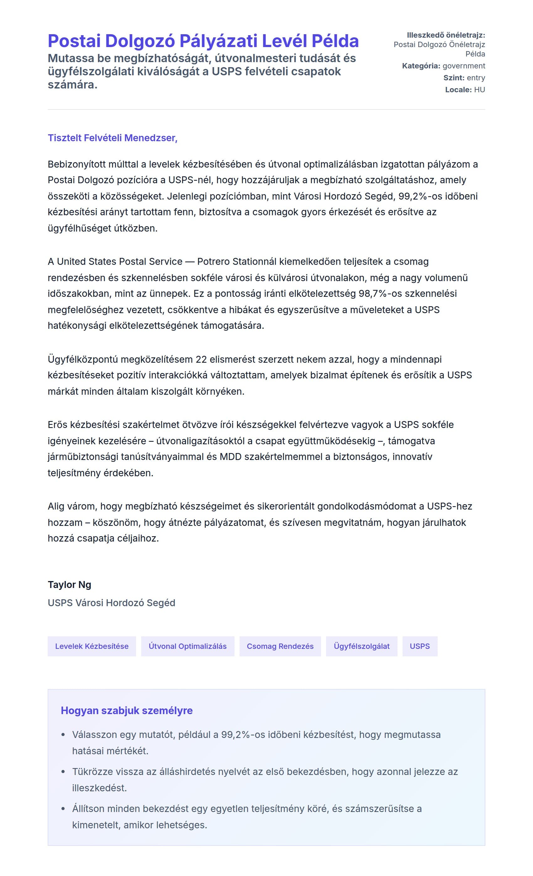 Kísérőlevél előnézet Postai Dolgozó Pályázati Levél Példa számára