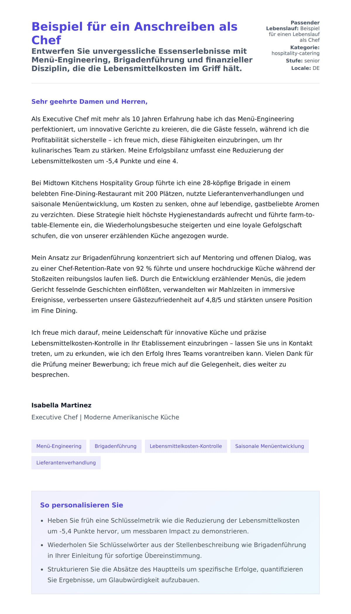 Anschreiben‑Vorschau für Beispiel für ein Anschreiben als Chef