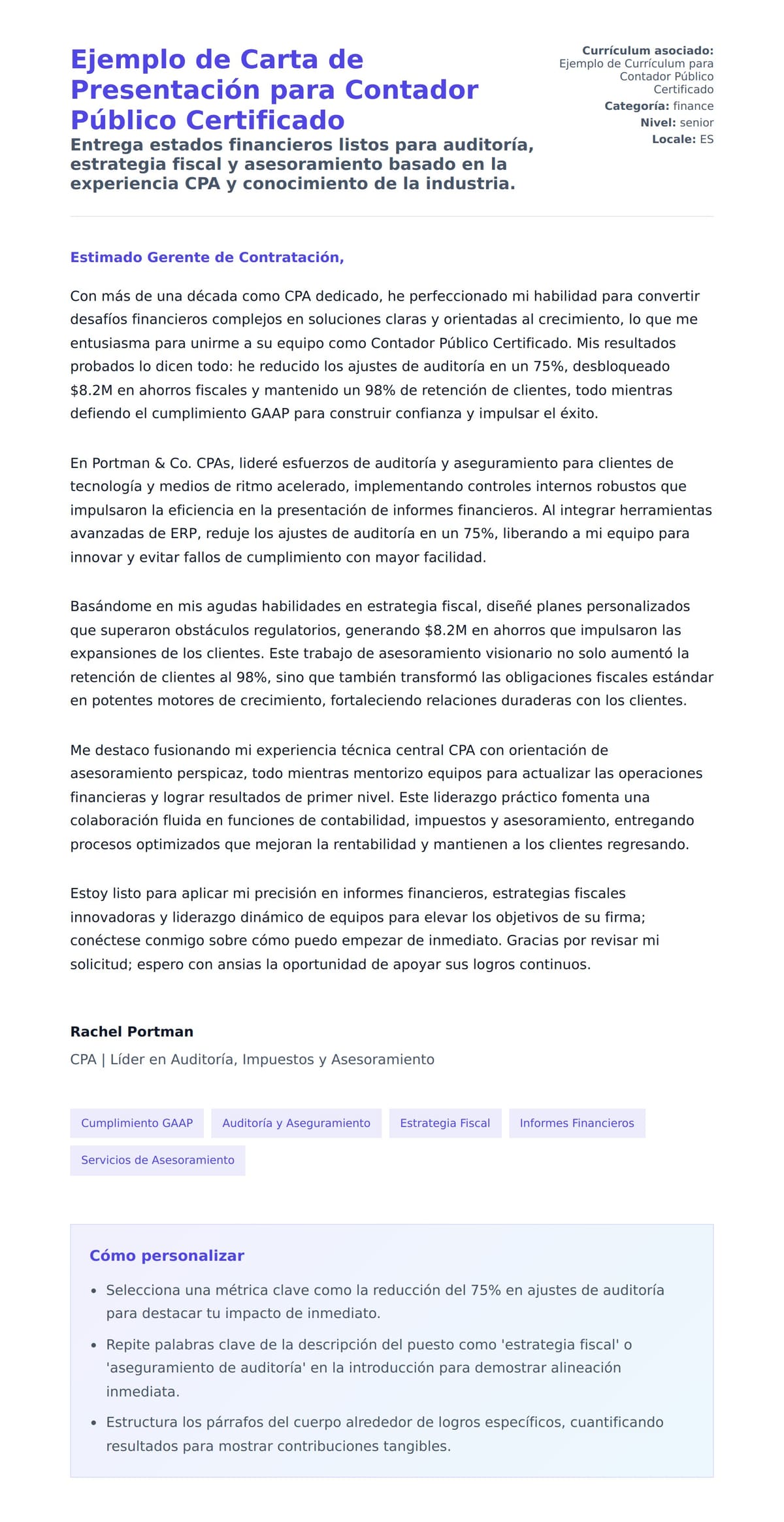 Vista previa de la carta para Ejemplo de Carta de Presentación para Contador Público Certificado