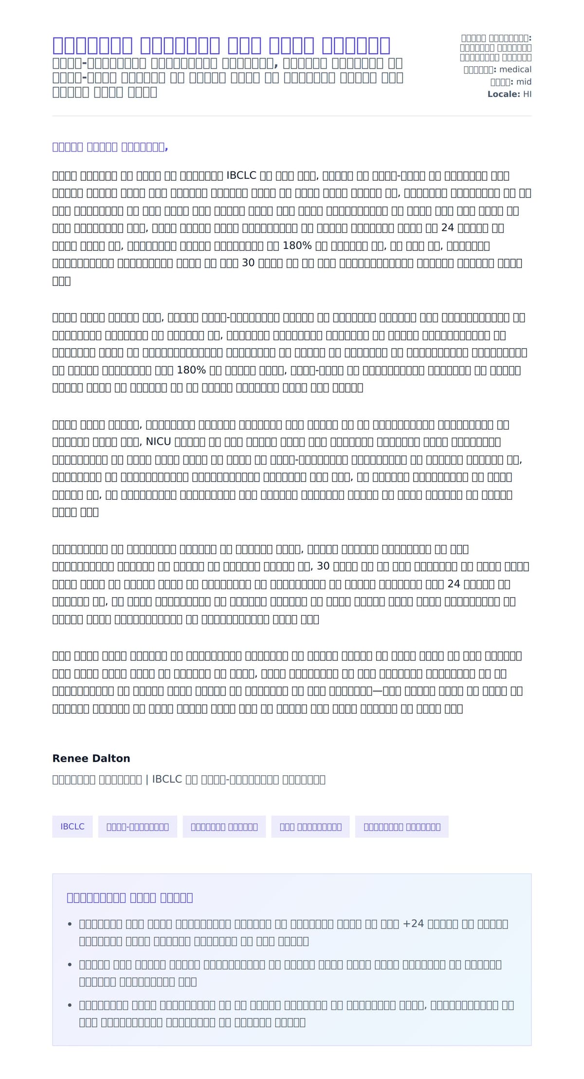स्तनपान सलाहकार कवर पत्र उदाहरण के लिए कवर पत्र पूर्वावलोकन