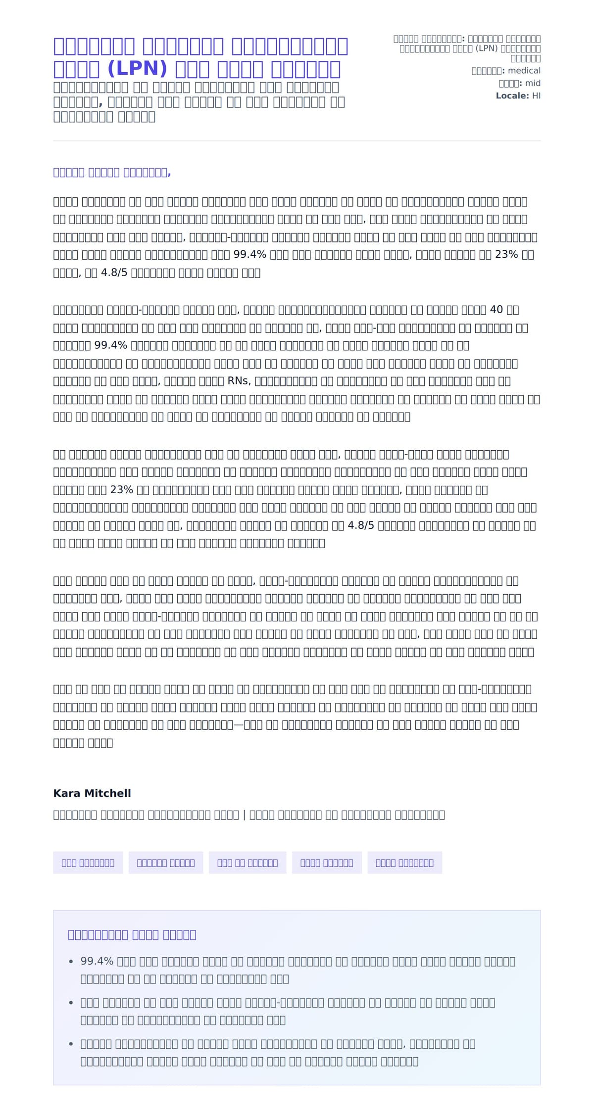 लाइसेंस प्राप्त व्यावहारिक नर्स (LPN) कवर लेटर उदाहरण के लिए कवर पत्र पूर्वावलोकन