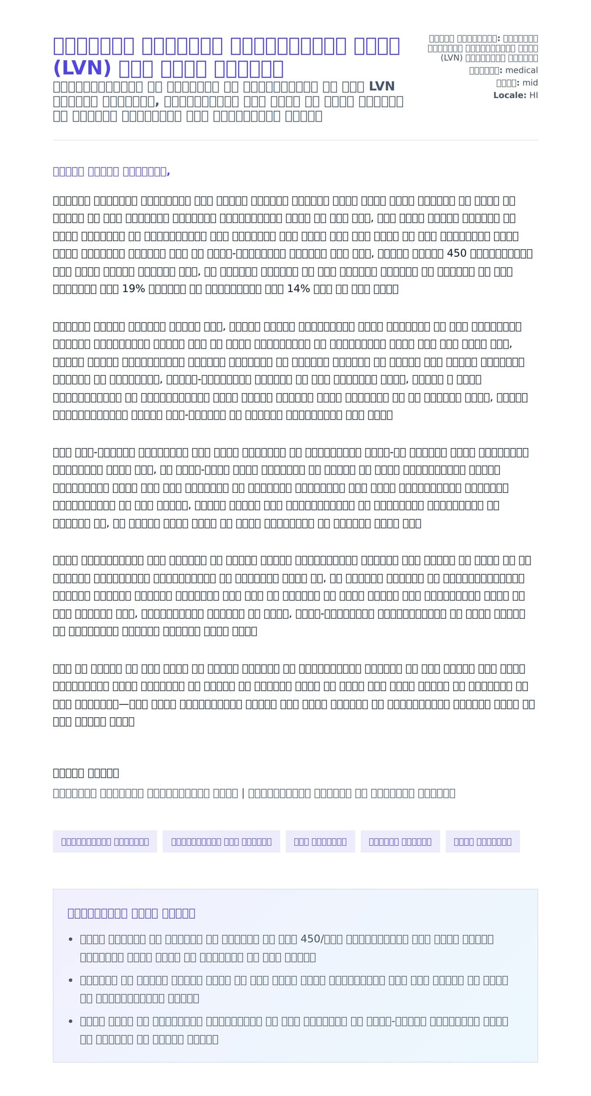 लाइसेंस प्राप्त व्यावसायिक नर्स (LVN) कवर लेटर उदाहरण के लिए कवर पत्र पूर्वावलोकन