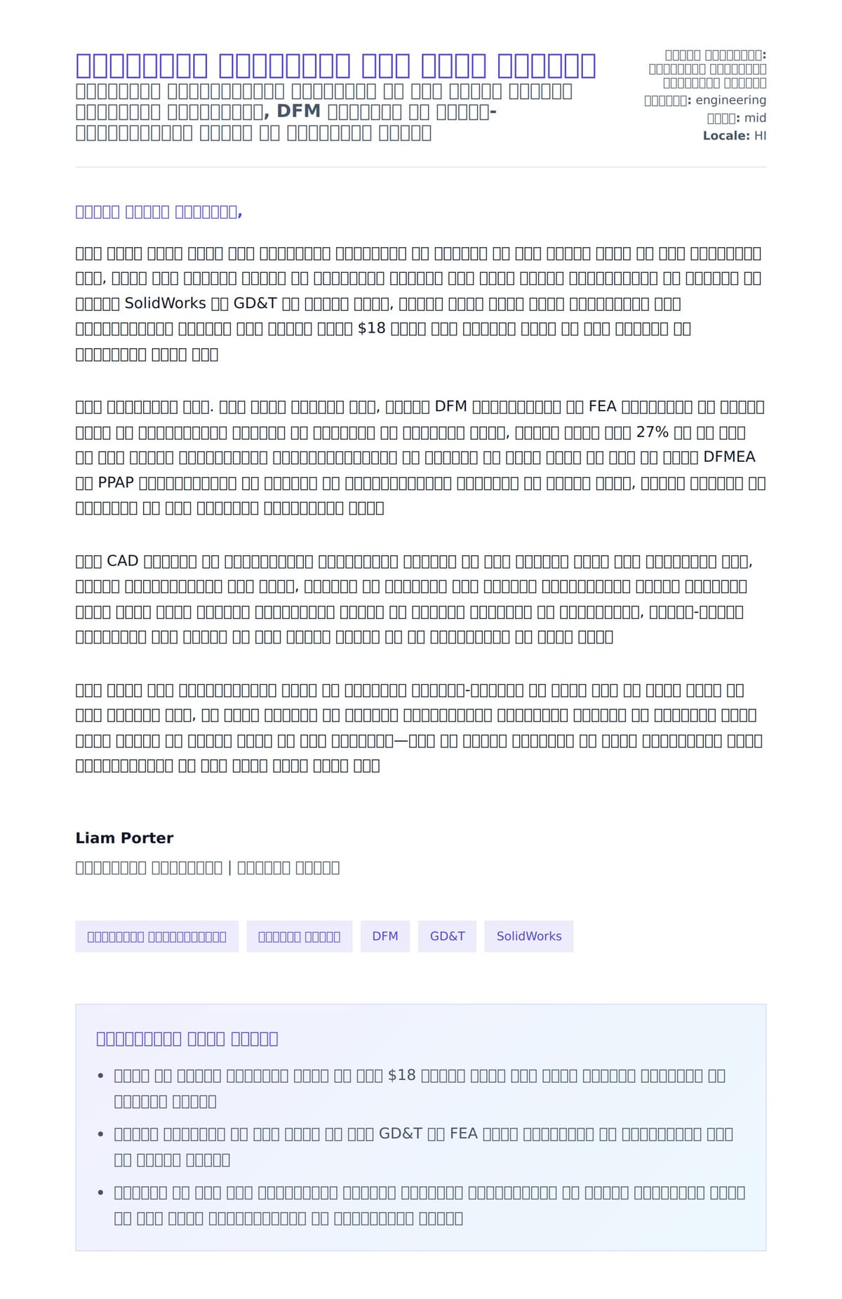 मैकेनिकल इंजीनियर कवर लेटर उदाहरण के लिए कवर पत्र पूर्वावलोकन