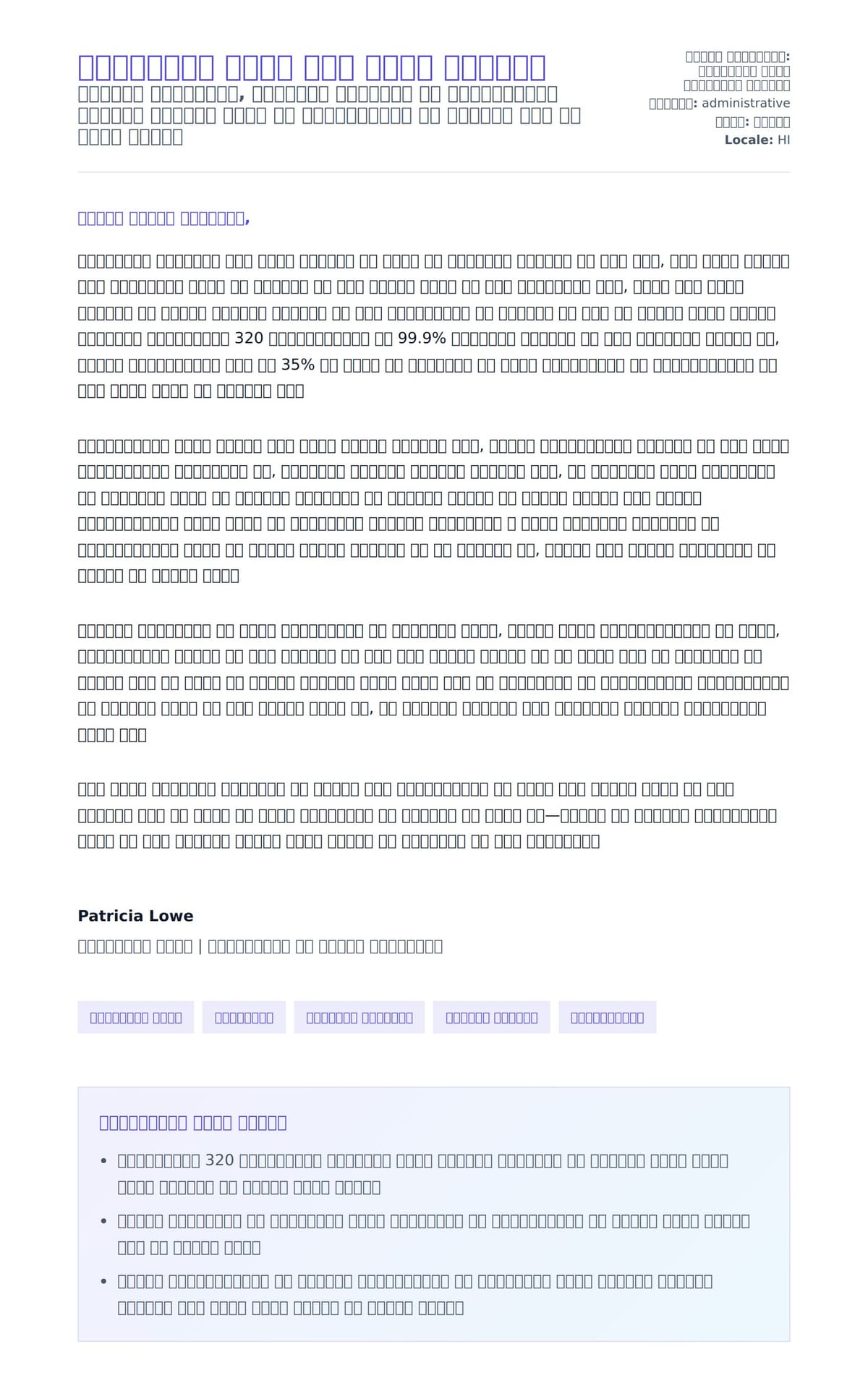 कार्यालय सचिव कवर पत्र उदाहरण