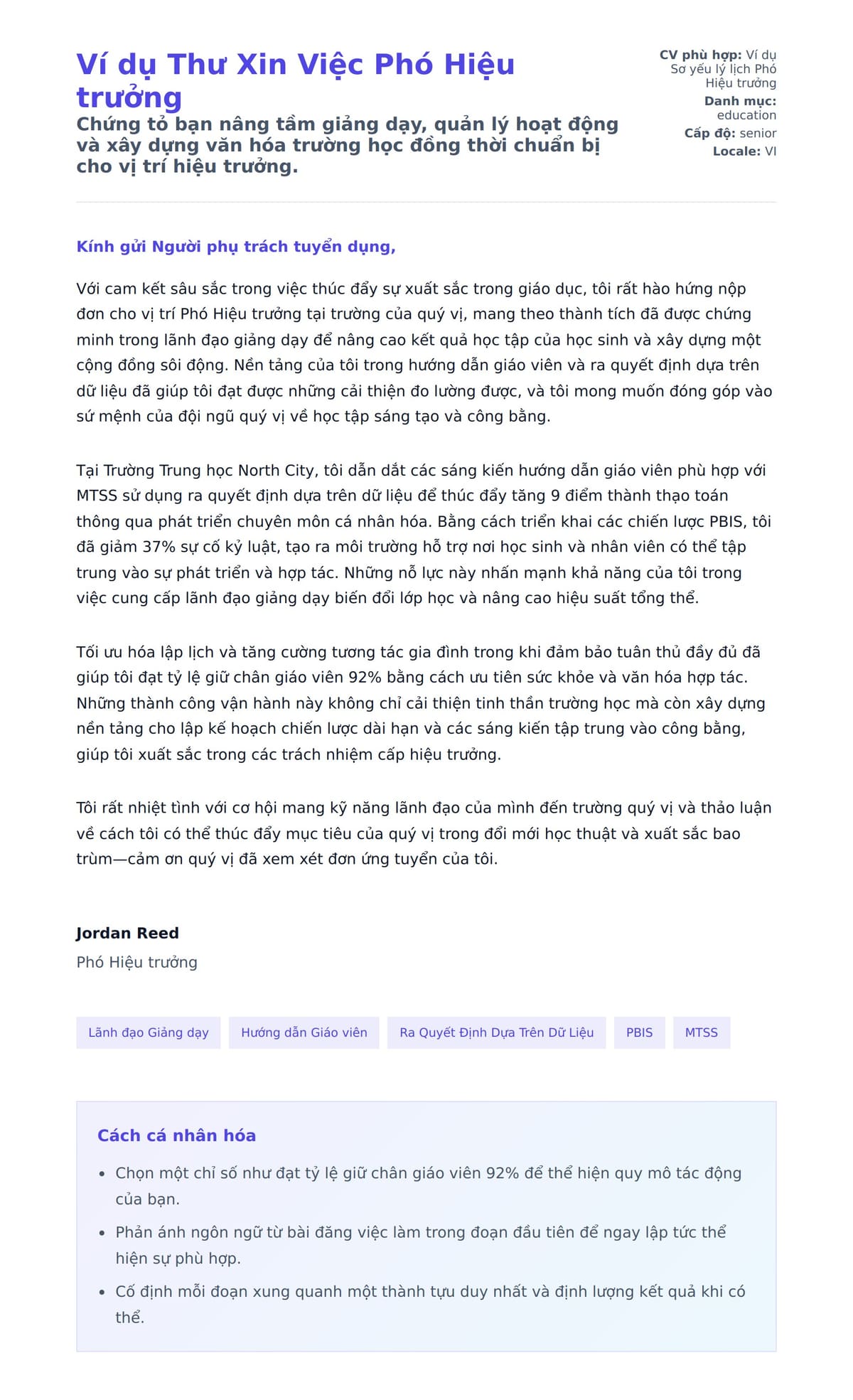 Bản xem trước thư xin việc cho Ví dụ Thư Xin Việc Phó Hiệu trưởng