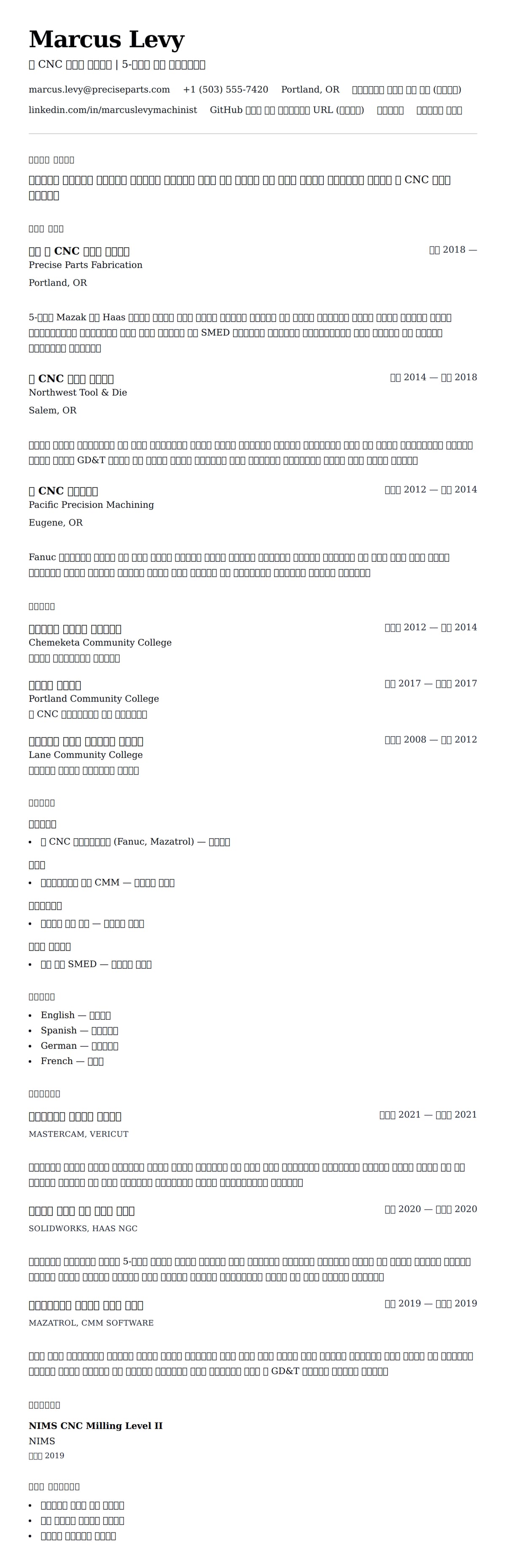 ለ የ CNC ማሽን ተጠቃሚ የጽሑፍ ምሳሌ የስሌታ መግለጫ