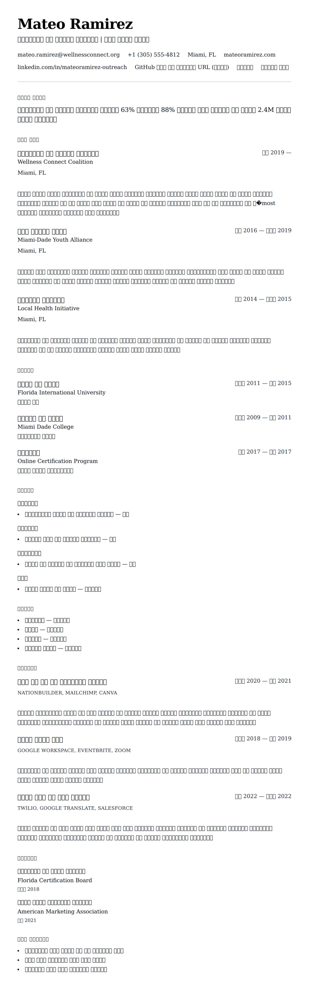 ለ የማህበረሰብ ውጭ ግንኙነት አስተዳዳሪ የጽሑፍ ሥርዓተ ምሳሌ የስሌታ መግለጫ