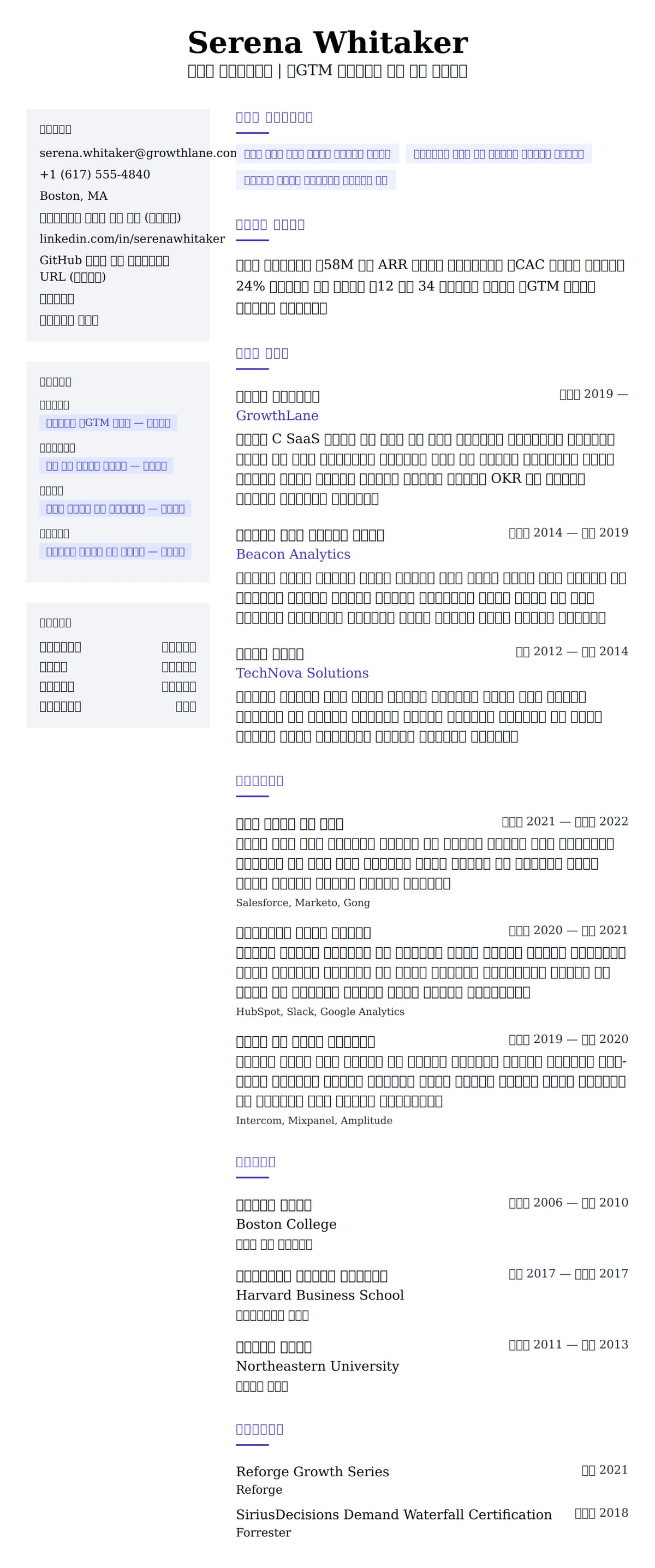 ለ ገበያ ዳይሬክተር ህዝብ ምሳሌ የስሌታ መግለጫ