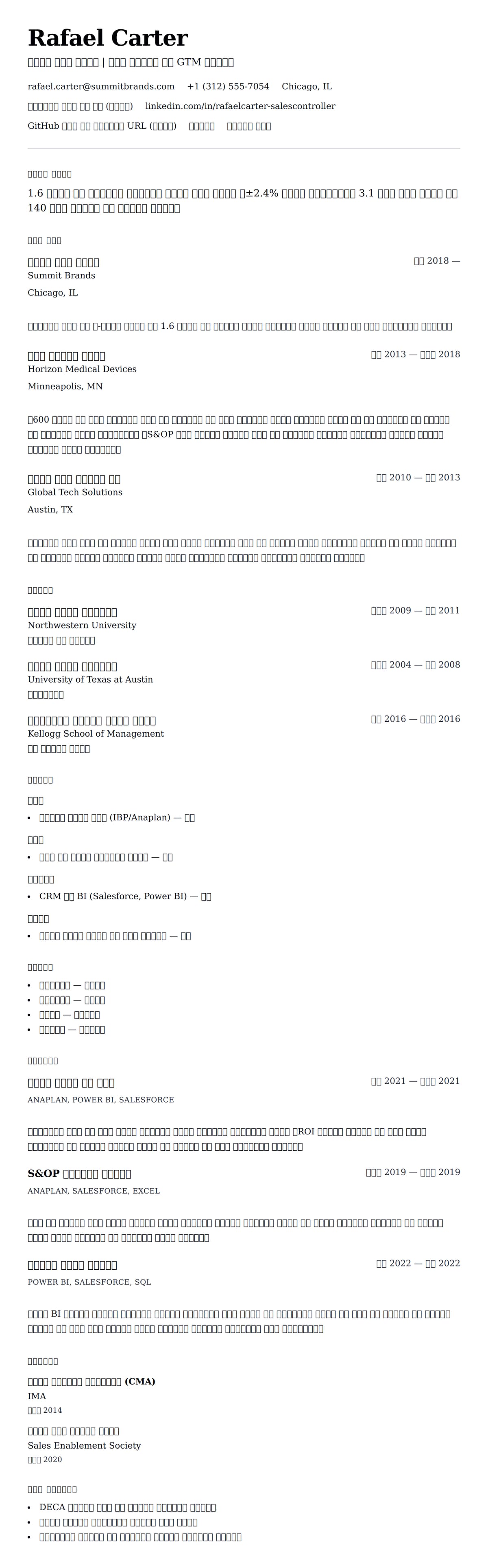 ለ ብሔራዊ ሽያጭ ቁጥጥር ሪዩመ ምሳሌ የስሌታ መግለጫ