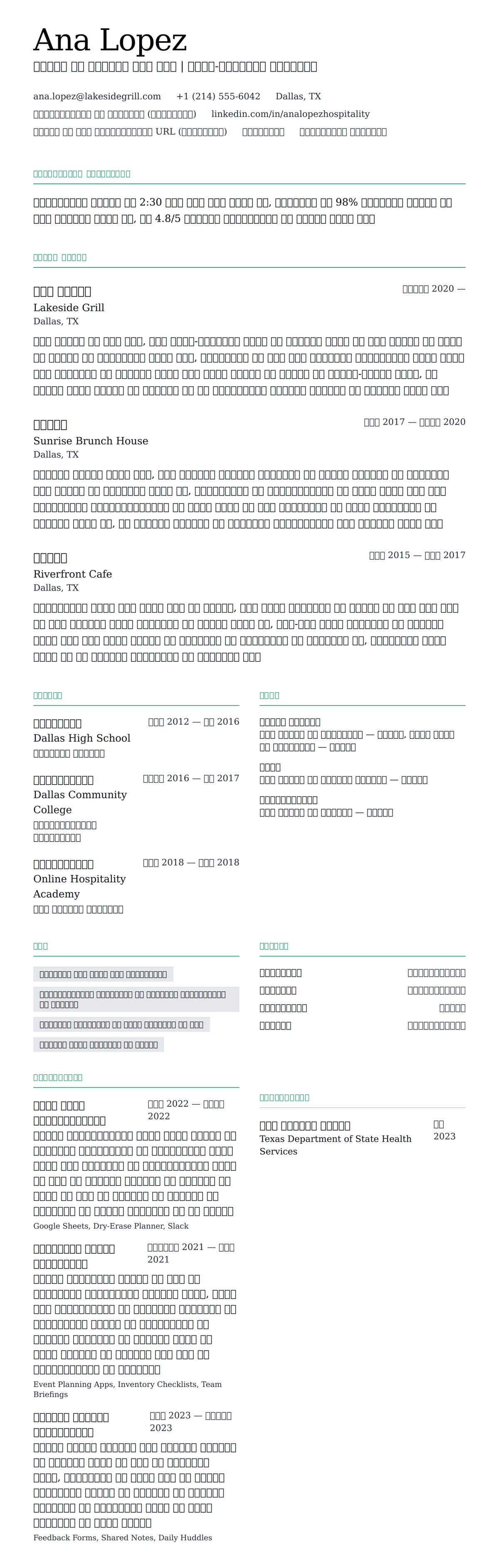 बस्सर रिज्यूमे उदाहरण के लिए रिज्यूम पूर्वावलोकन