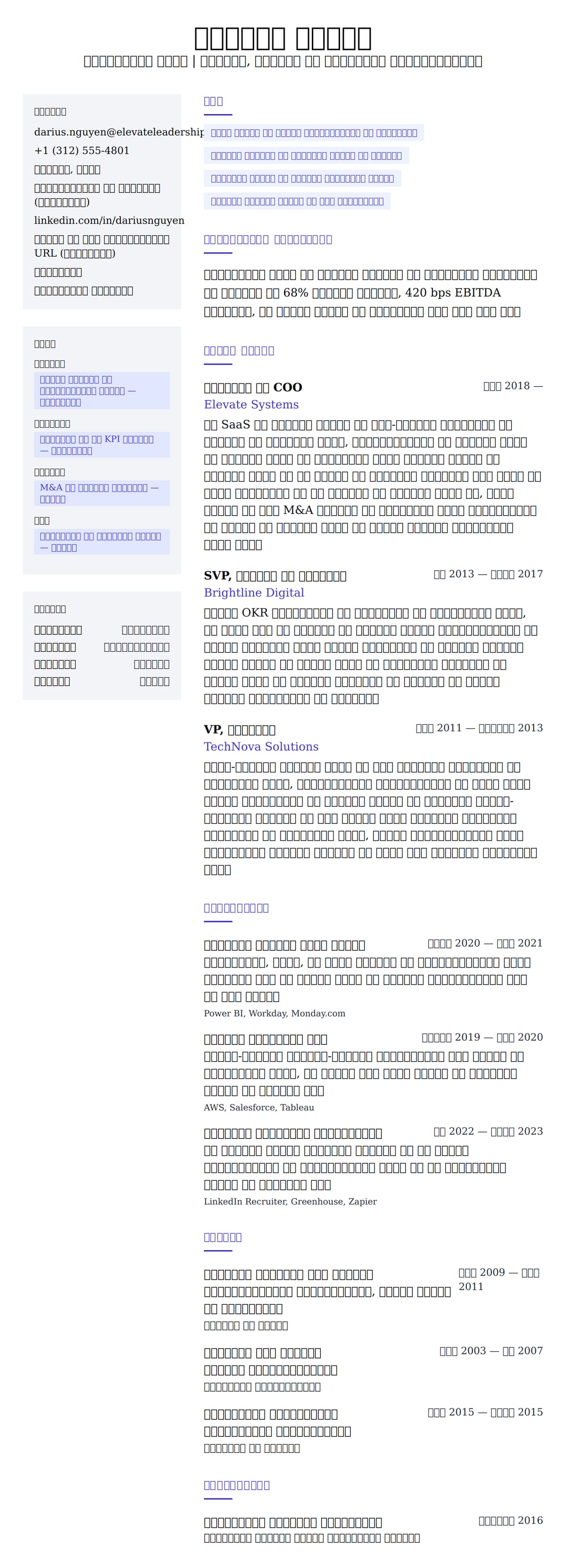 कार्यकारी नेता रिज्यूम उदाहरण के लिए रिज्यूम पूर्वावलोकन