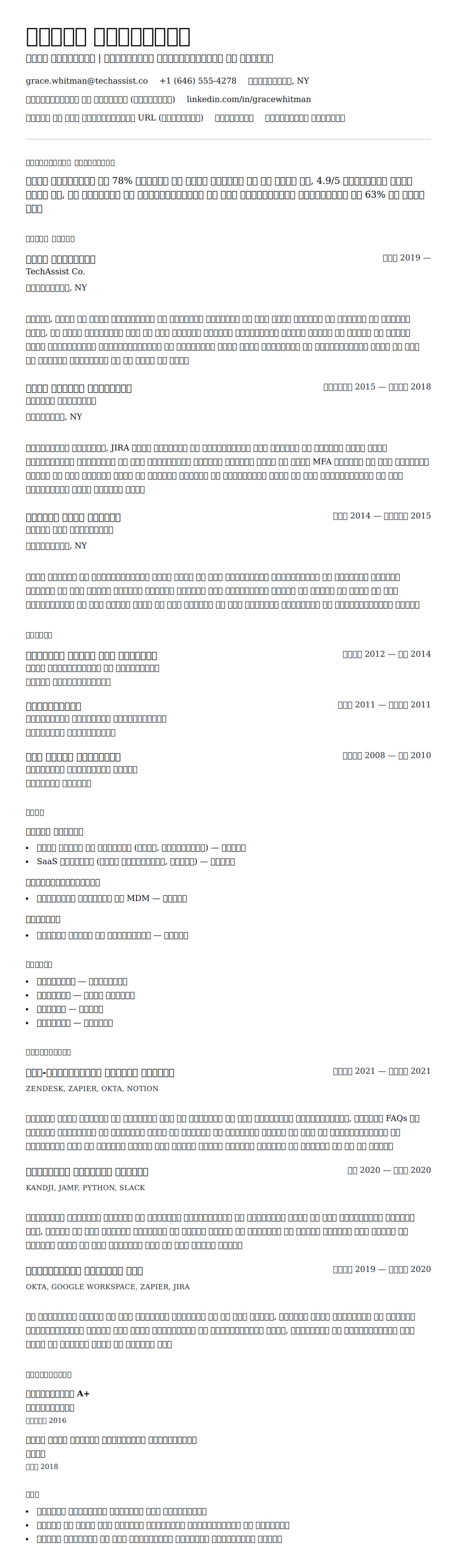 आईटी विशेषज्ञ रिज्यूमे उदाहरण के लिए रिज्यूम पूर्वावलोकन