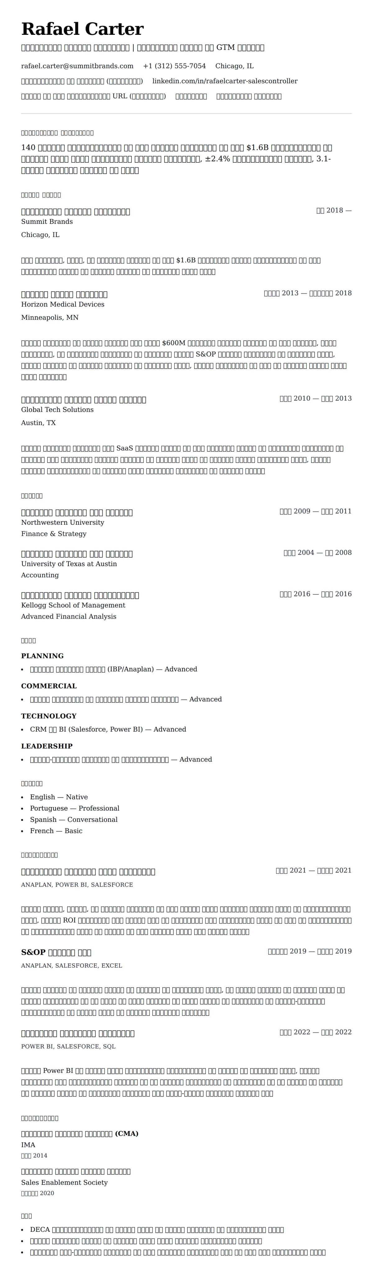 राष्ट्रीय बिक्री नियंत्रक रिज्यूमे उदाहरण के लिए रिज्यूम पूर्वावलोकन