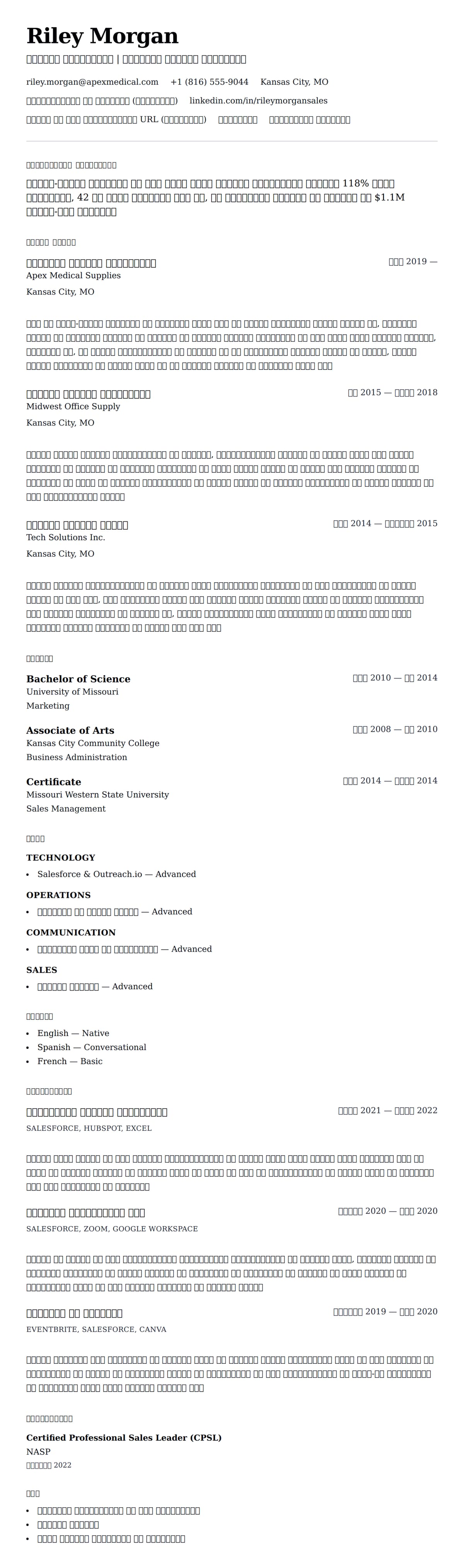 बिक्री प्रतिनिधि रिज्यूमे उदाहरण के लिए रिज्यूम पूर्वावलोकन