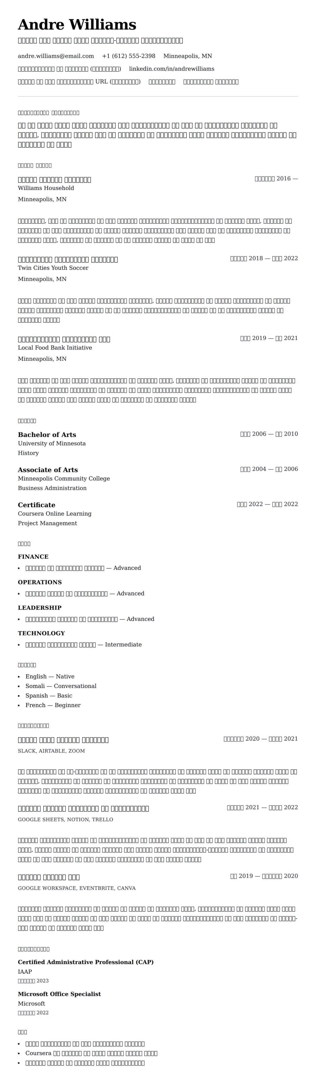 घर पर रहने वाला पिता रिज्यूम उदाहरण के लिए रिज्यूम पूर्वावलोकन