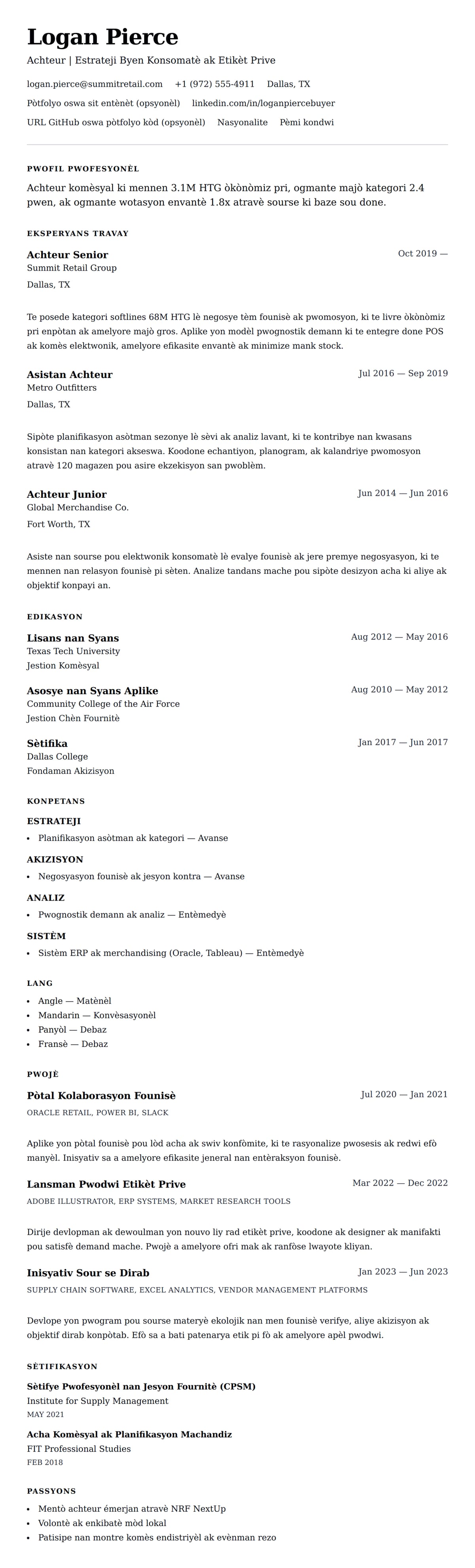 Premye gade rezime pou Egzanp Rezime pou Achteur