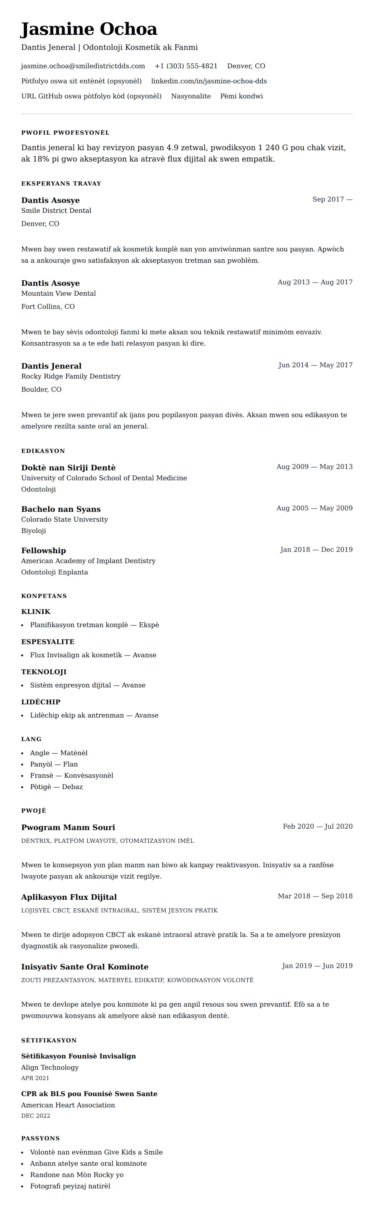 Premye gade rezime pou Egzanp Rezime Dantis