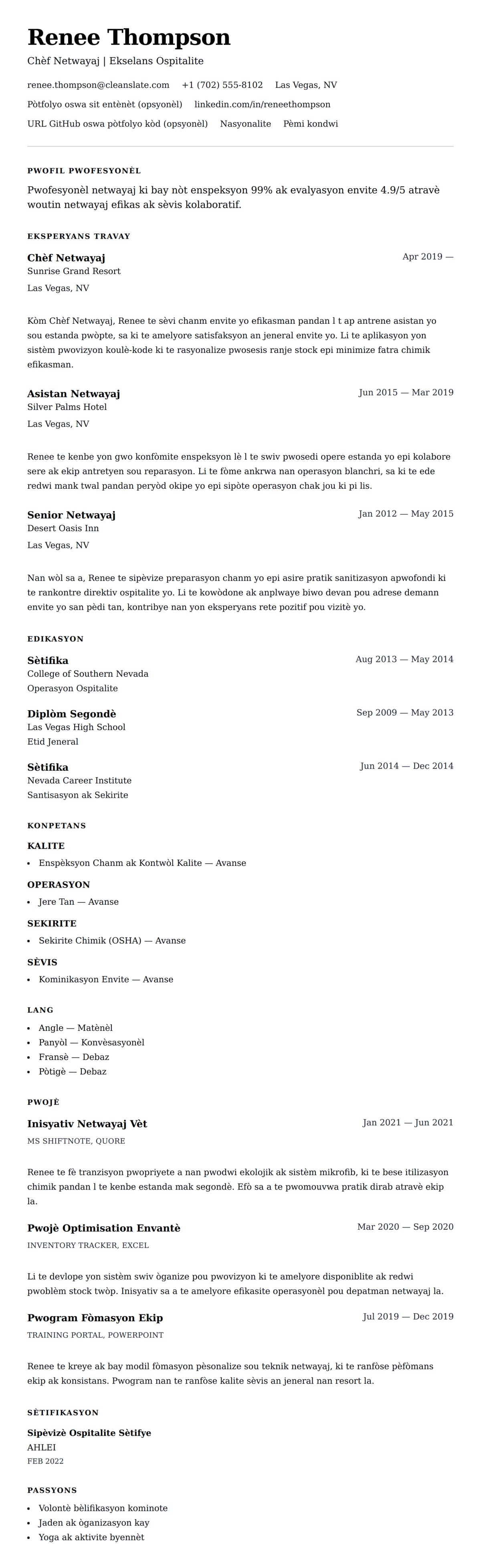 Egzanp Rezime Netwayaj