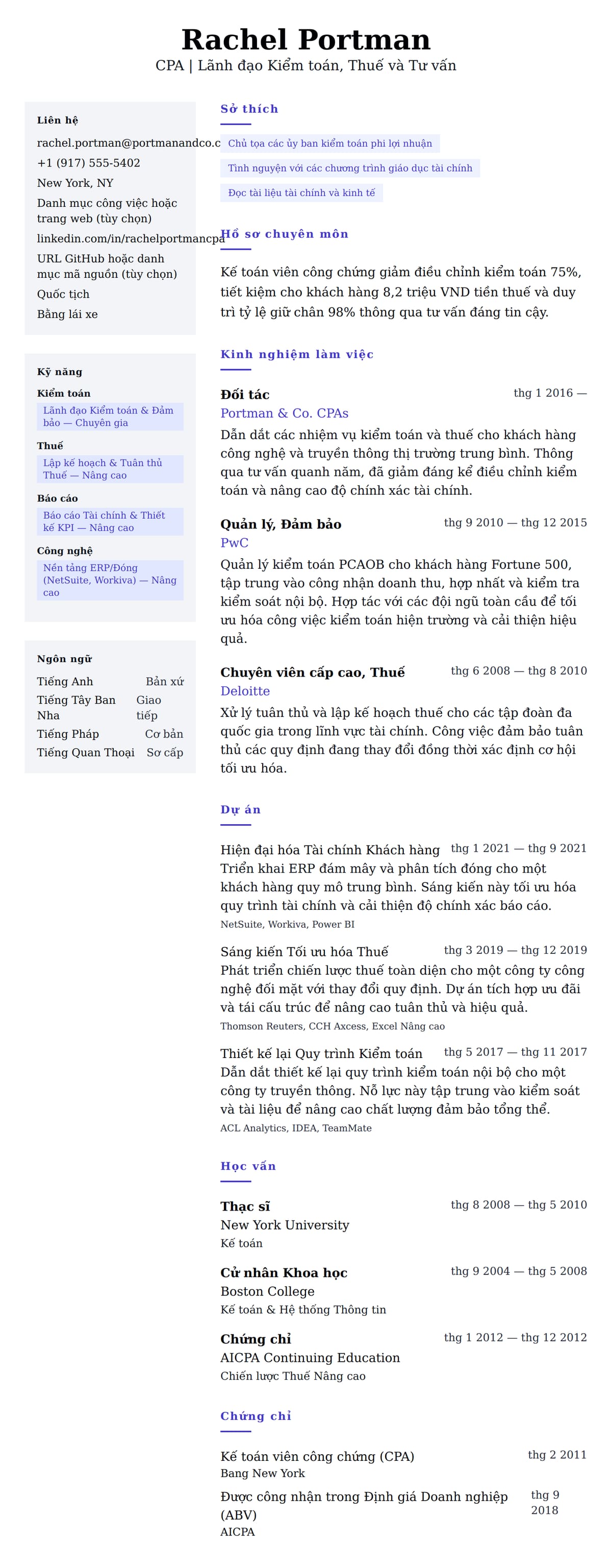 Xem trước CV cho Ví dụ Sơ yếu lý lịch Kế toán viên công chứng
