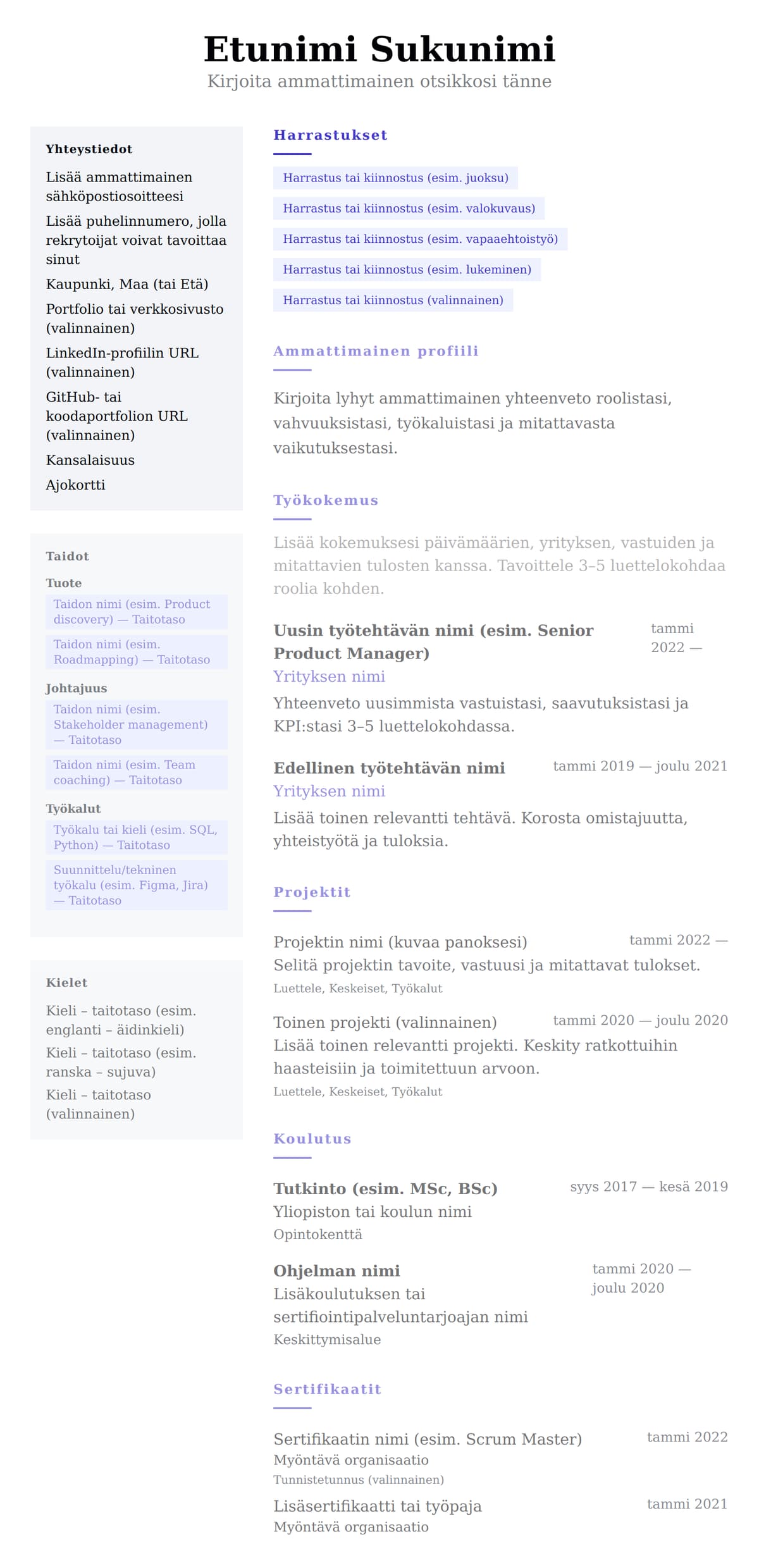 Kaksisarakkeinen preview