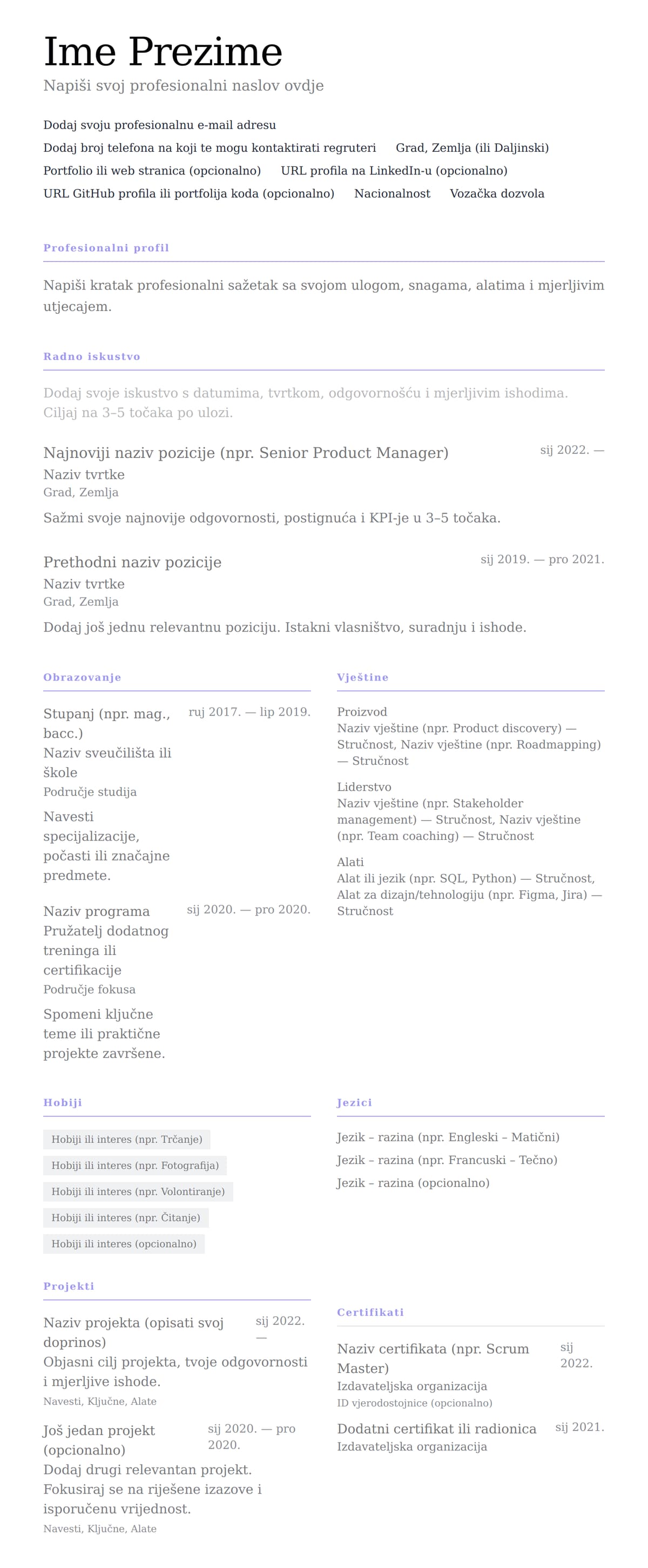 Minimalistički preview